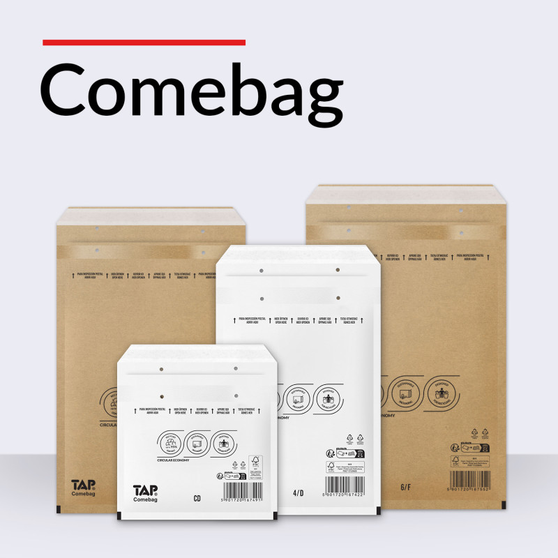 100 Luftpolster-Versandtaschen braun 320x455 mm I19 EKO TAP Comebag®