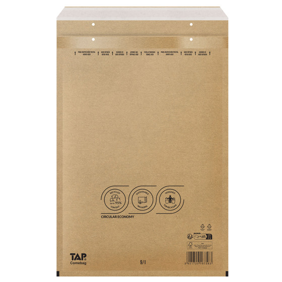 100 Luftpolster-Versandtaschen braun 320x455 mm I19 EKO TAP Comebag® 100 Luftpolster-Versandtaschen braun 320x455 mm I19 EKO TAP Comebag®