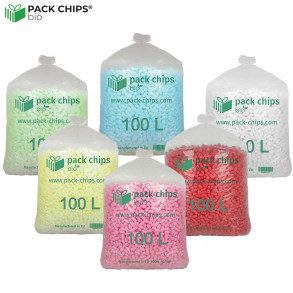 Verpackungschips aus Pflanzenstärke BIO 100l Rot
