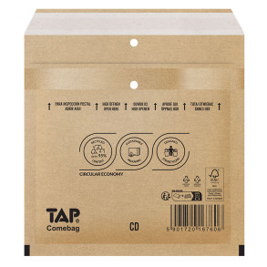 100 Luftpolster-Versandtaschen braun 200x175 mm CD EKO TAP Comebag®