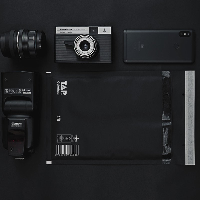 100 Luftpolster-Versandtaschen Schwarz 170x225 mm C13 EKO TAP Comebag®