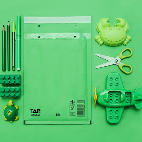 100 Luftpolster-Versandtaschen Grün 200x275 mm D14 EKO TAP Comebag®