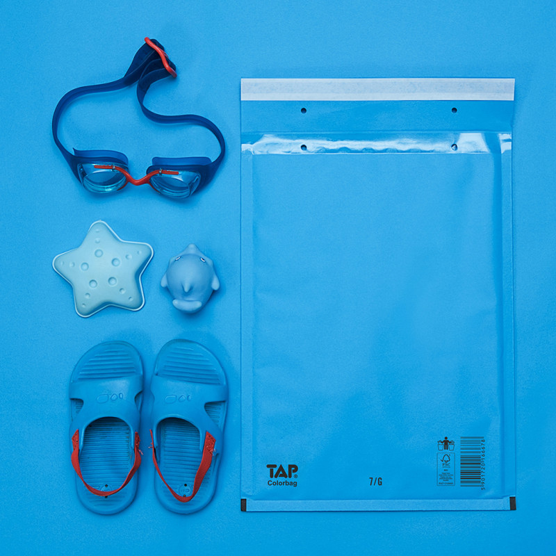 100 Luftpolster-Versandtaschen Blau 250x350 mm G17 EKO TAP Comebag®