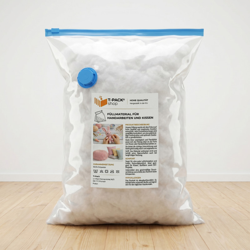 1kg Silikonfüllung Kugelfaser I Qualität – Füllwatte für Kissen