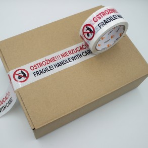 Verpackungsklebeband Fragile! Handle with Care! 48 mm x 60 m PP