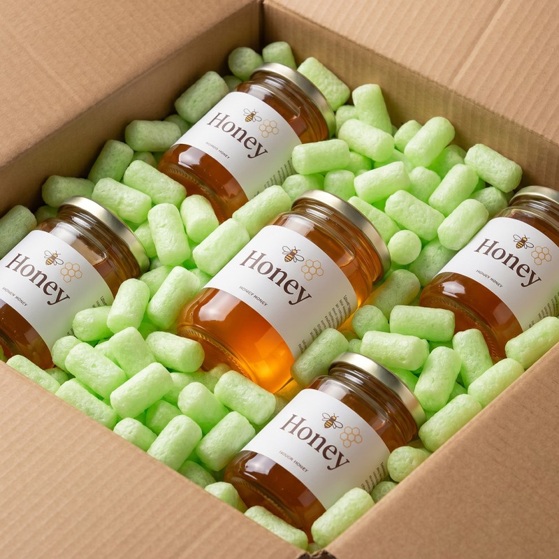 Verpackungschips aus Pflanzenstärke BIO 400l Grün
