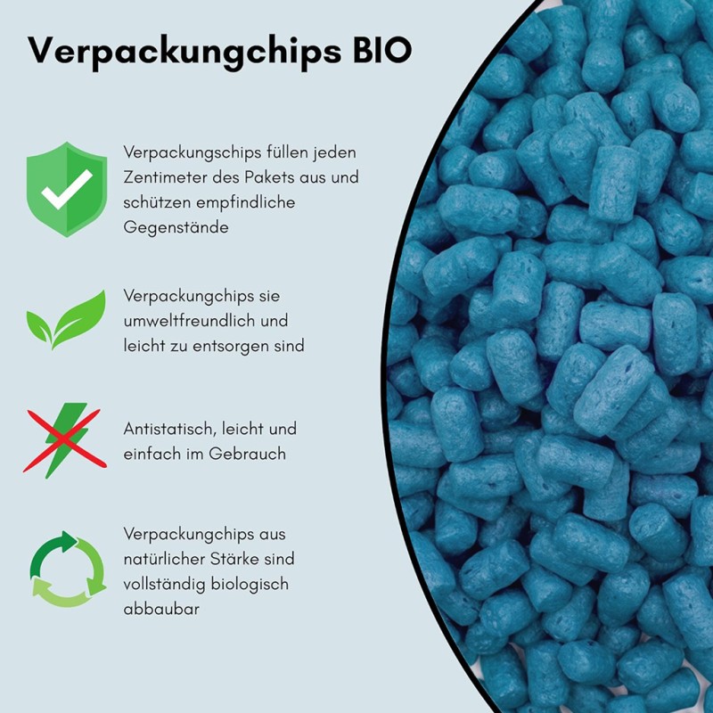 Verpackungschips aus Pflanzenstärke BIO 400l Laguna Premium