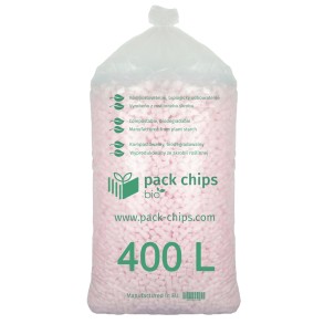 Verpackungschips aus Pflanzenstärke BIO 400l Pastellrosa