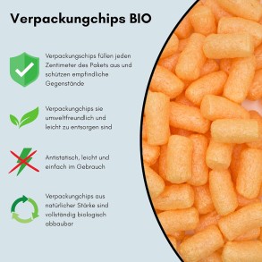 Verpackungschips aus Pflanzenstärke BIO 400l Orange