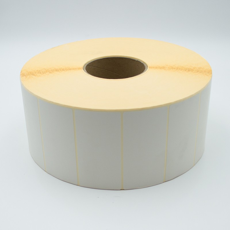 Thermoetiketten ECO 100×50 mm 6000 Stück Hülse 76 mm Weiß