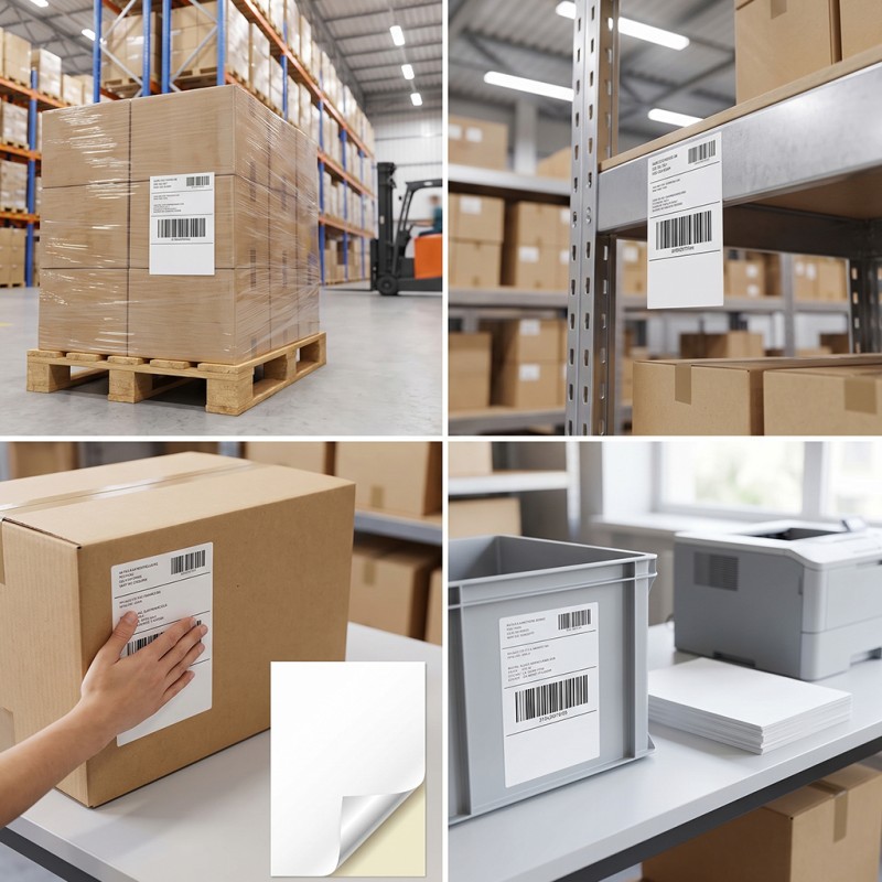Etiketten A4 210 x 297mm für Drucker 100 Blatt