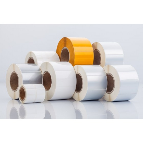 Polyester-Etiketten 40×25 mm Silber matt – 1000 Stk.