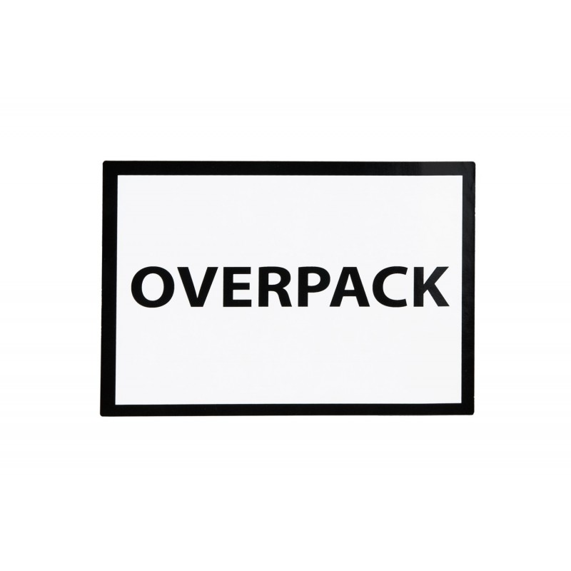 Warnetiketten "Overpack" 100x70 250Stck