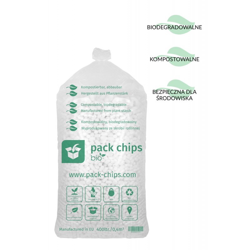 Verpackungschips aus Pflanzenstärke BIO 400l Weiß