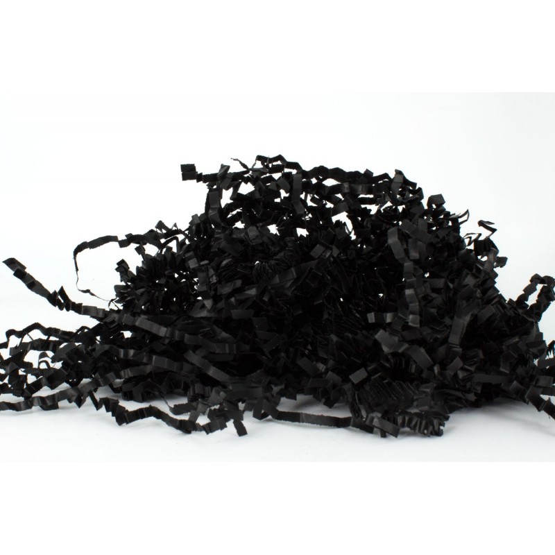 Papierwolle 4mm Schwarz 1kg