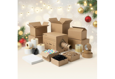 Wie lassen sich Weihnachtsbestellungen in weniger als 24 Stunden verpacken? Bewährte Materialien: Füllstoffe, Klebebänder und Etiketten, die die Arbeit im Lager beschleunigen